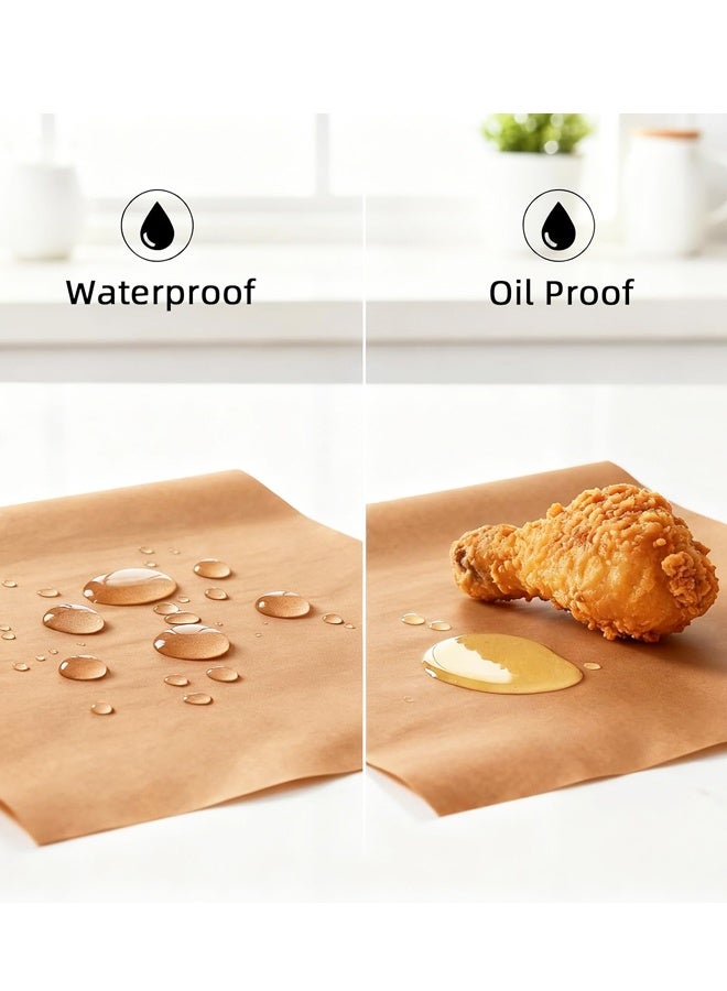 100 Pcs 12"x 16" Parchment Paper Sheets, No-Stick & No-Leak Unbleached Baking Paper, Baking paper Sheets for Oven, Air Fryer, Microwave,Cookies - Image 3